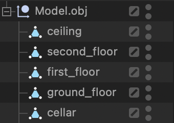 3D Modell Stockwerk Bezeichnung